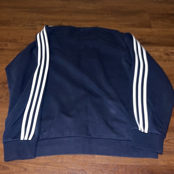 adidas Men's Essentials 3-Stripes Fleece Crew - Picture 11 of 13